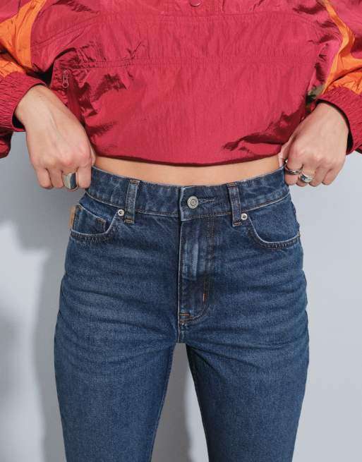 ASOS DESIGN 90'er straight leg-jeans i mørkeblå vask, 4 af 5