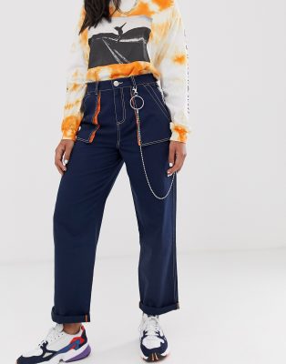 90s combat trousers with tassels