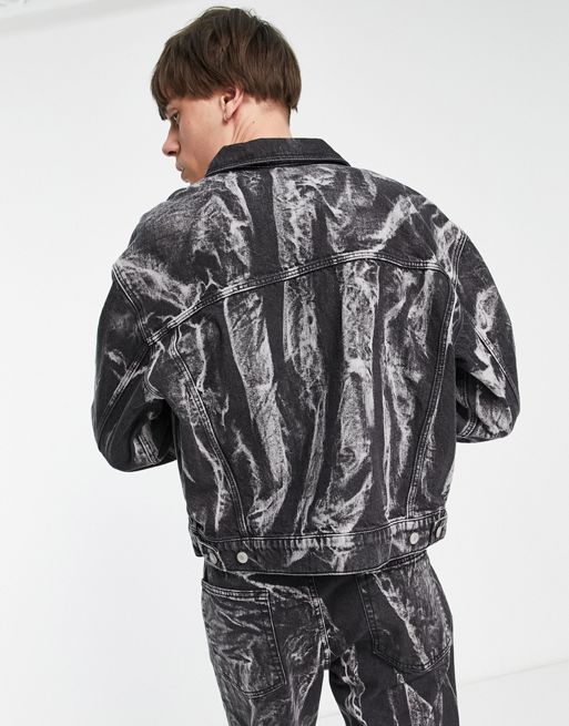 ASOS DESIGN 90s jacket with landscape print - part of a set