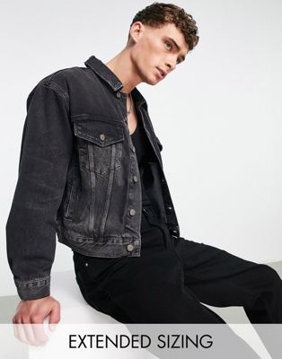 ASOS DESIGN 90s fit denim jacket in black