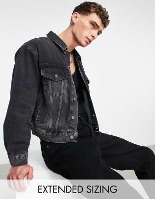 ASOS DESIGN 90s fit denim jacket in black - ASOS Price Checker