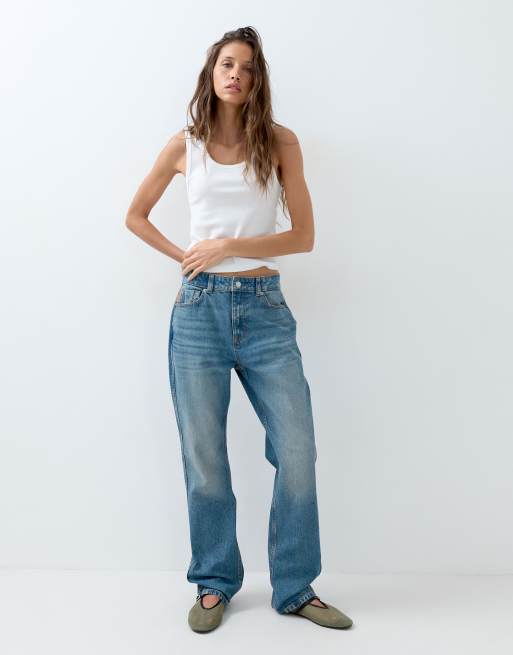 ASOS DESIGN - 90s jeans met rechte pijpen in mid-wash blauw, 6 van 6