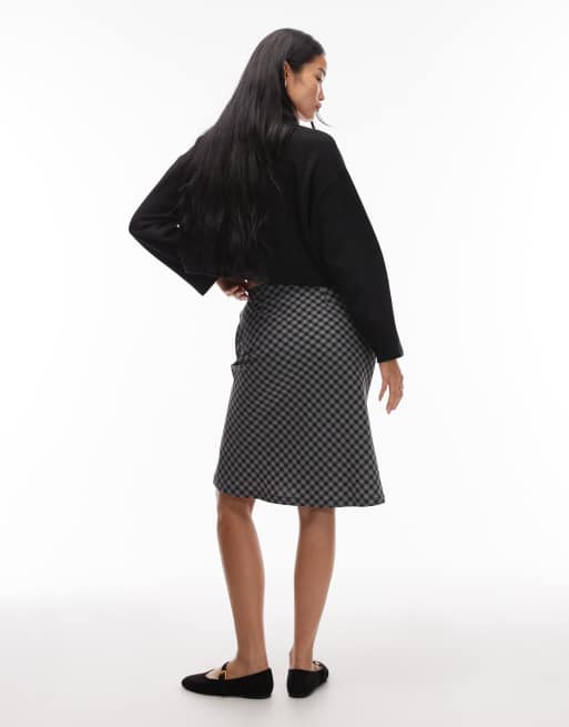 ASOS DESIGN 90s midi skirt in check, 2 of 5