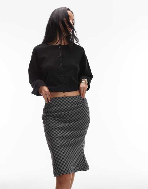 ASOS DESIGN 90s midi skirt in check, 5 of 5