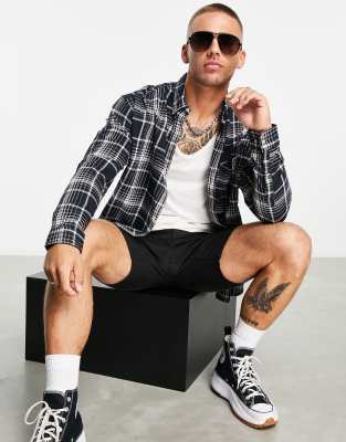 Retro Oversized Check Shirt EZK0055