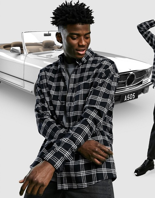 ASOS DESIGN 90s oversized check shirt in brushed flannel