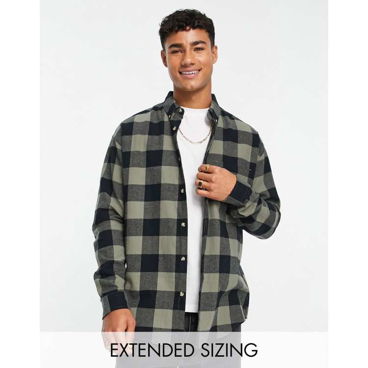 ManoirdesforgesShops, ManoirdesforgesShops DESIGN 90s oversized check  shirt in khaki buffalo