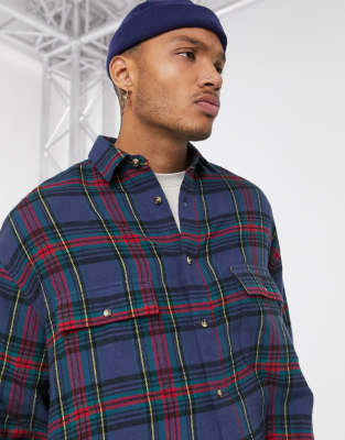 ASOS DESIGN 90s oversized check shirt in plaid