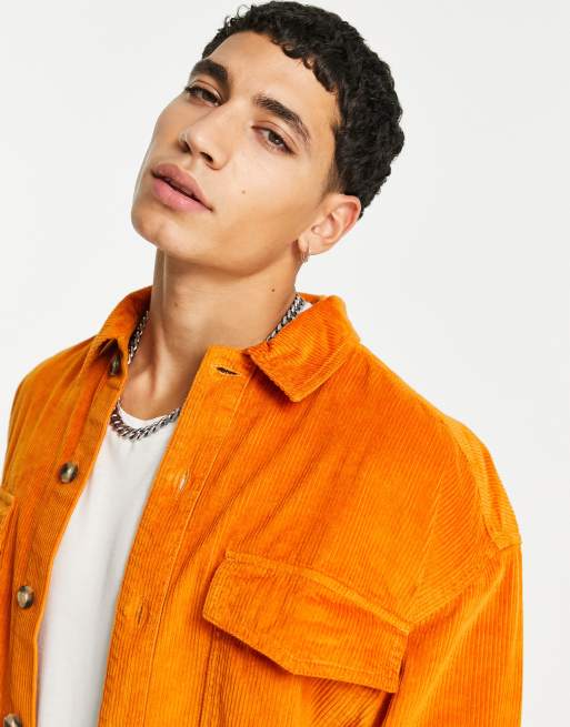 Orange hot sale cord shirt