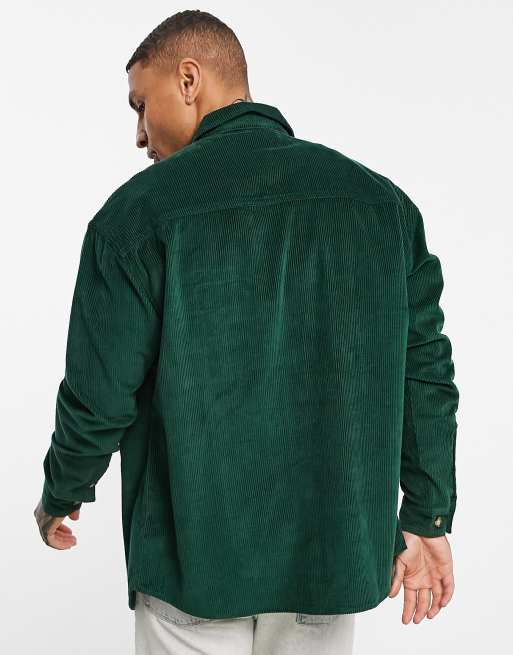 Green cord shirt top