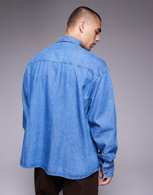 Blue Jeans 90s Fashion Denim Shirt ASOS DESIGN 90s Oversized Denim