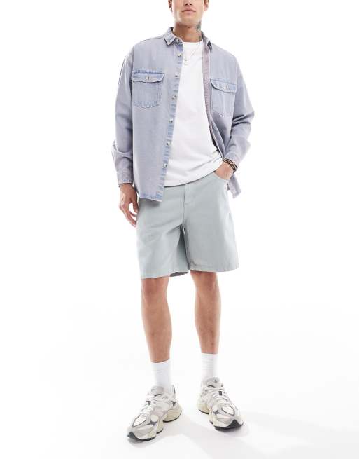 ASOS DESIGN 90s oversized denim shirt in lilac wash