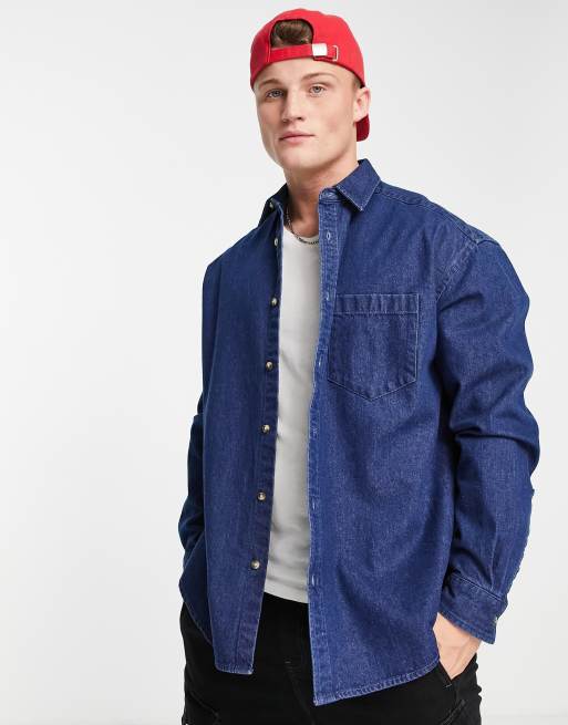 90s denim shirt men store