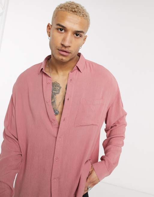 asos oversized viscose shirt