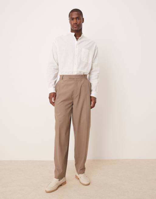 ASOS DESIGN 90s oversized linen shirt in white