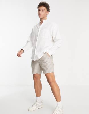 asos ASOS DESIGN 90s oversized linen shirt in white