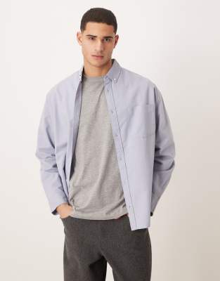 ASOS DESIGN 90s oversized oxford shirt in blue