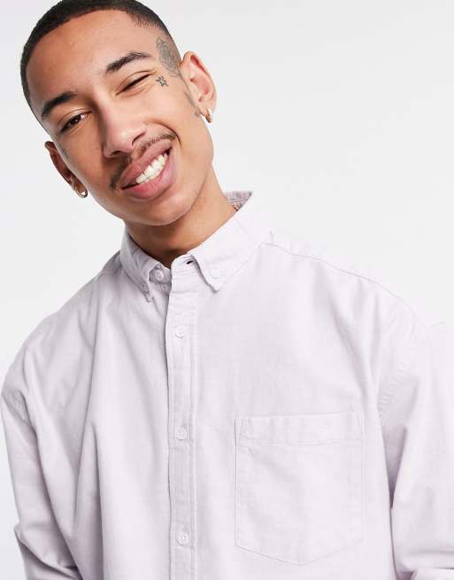 ASOS DESIGN 90s oversized oxford shirt in white