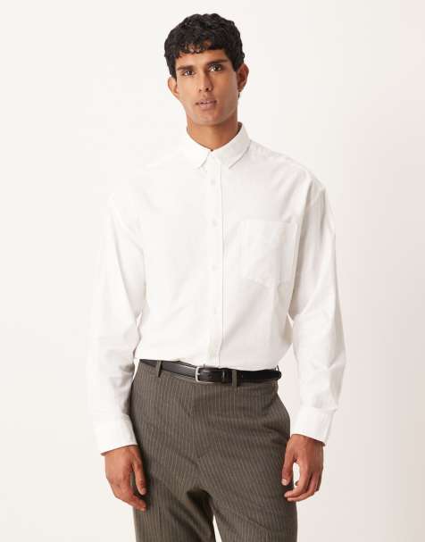 ASOS DESIGN 90s oversized oxford shirt in white - view 1