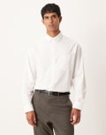 [ASOS DESIGN] ASOS DESIGN 90s oversized oxford shirt in white 4XL WHITE