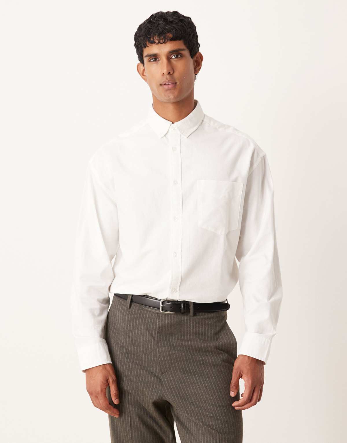 ASOS DESIGN 90s oversized oxford shirt in white