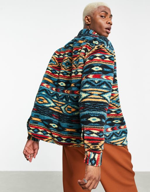 ASOS DESIGN 90s oversized shirt in all over scenic alpine print