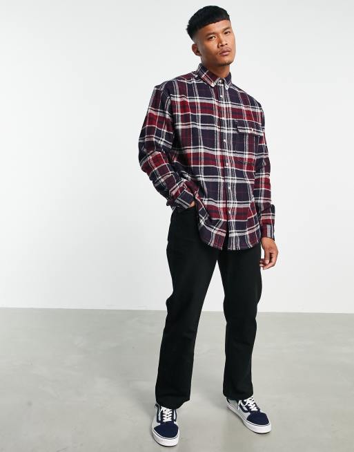 ASOS Design 90s Oversized Shirt in Black and White Buffalo Check