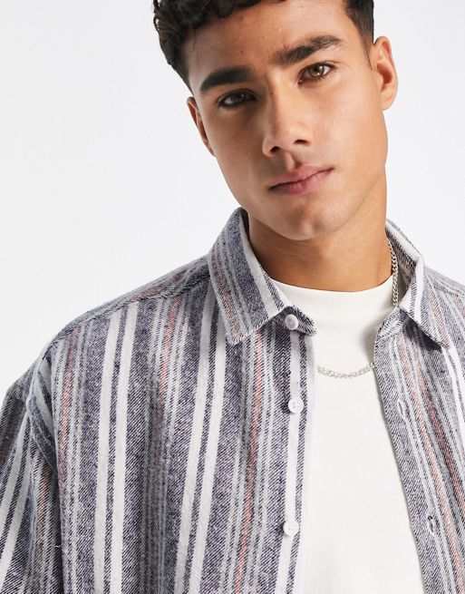 ASOS Design 90s Oversized Shirt in Black and White Buffalo Check