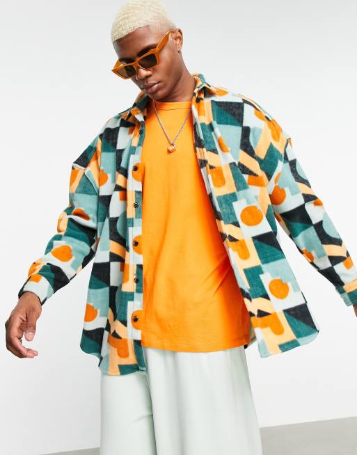 ASOS DESIGN 90s jacket with landscape print - part of a set