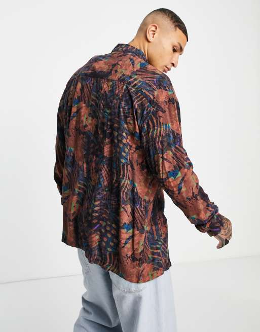 ASOS DESIGN 90s oversized shirt in vintage inspired print | ASOS
