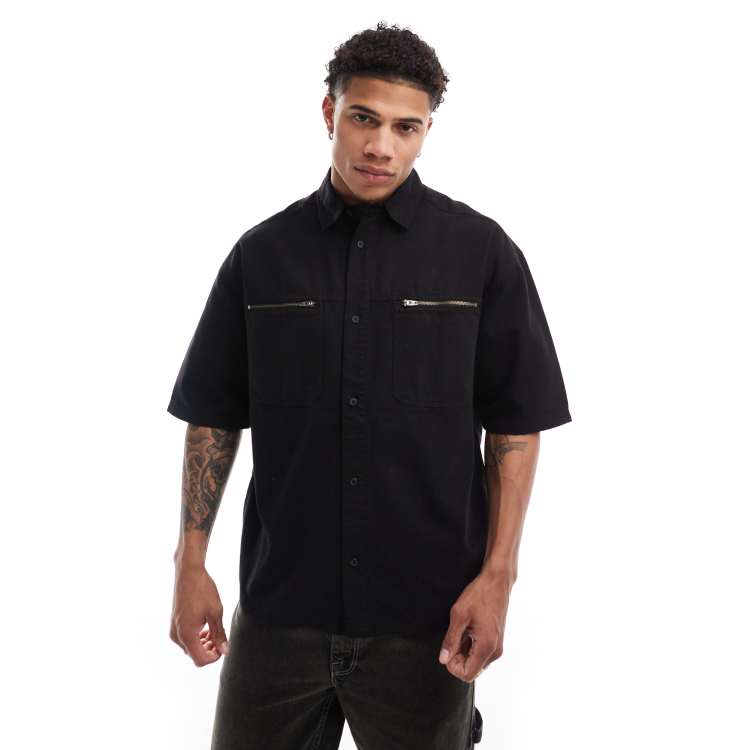 Comme des Garçons Black Polka Dot Pocket Shirt in Black