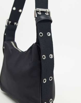asos black shoulder bag