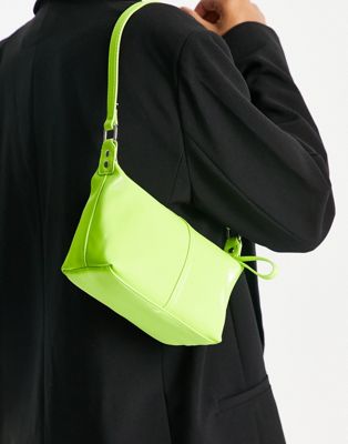 ASOS DESIGN 90s shoulder bag in lime