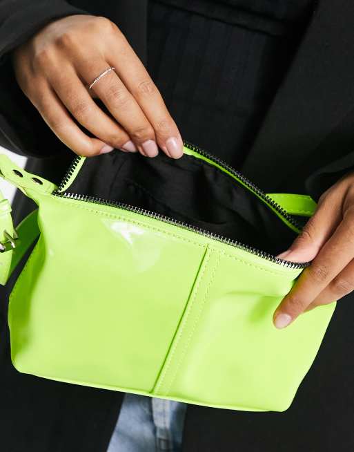 ASOS DESIGN 90s shoulder bag in lime ASOS