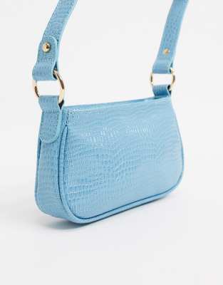 blue over the shoulder bag