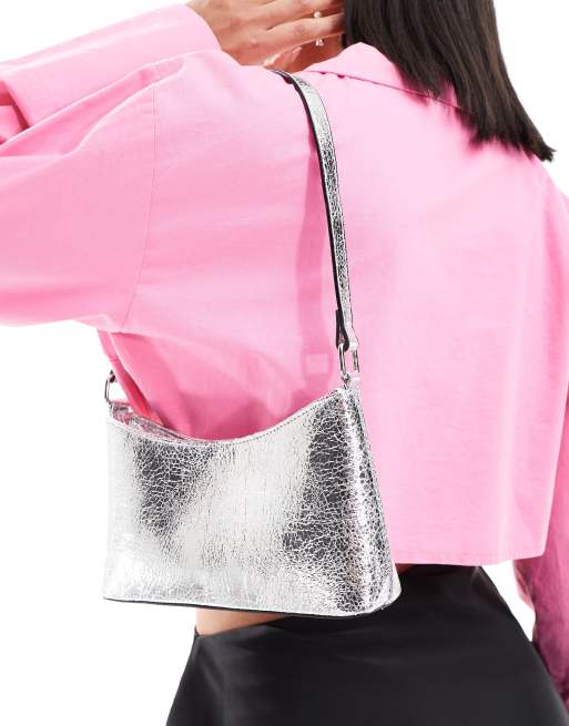 ASOS DESIGN 90s shoulder bag in silver ASOS