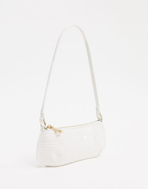 ASOS DESIGN croc effect 90s shoulder bag, ASOS