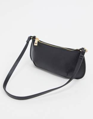 asos black shoulder bag