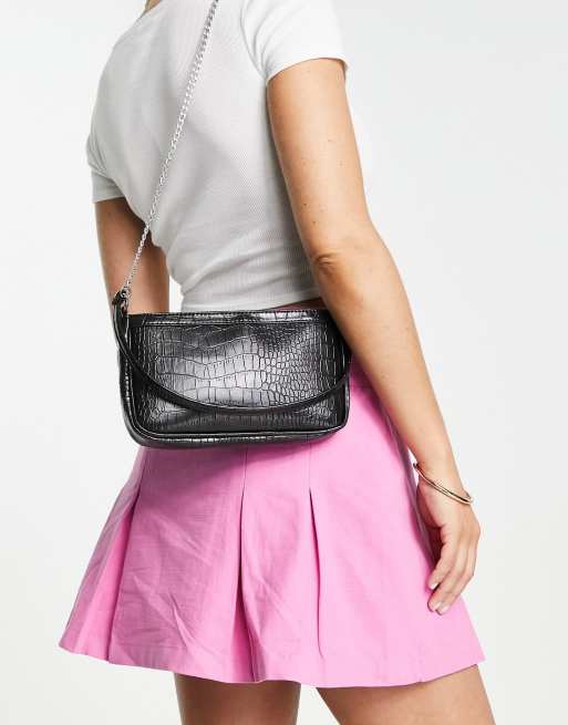 Asos design croc effect 90s shoulder bag sale