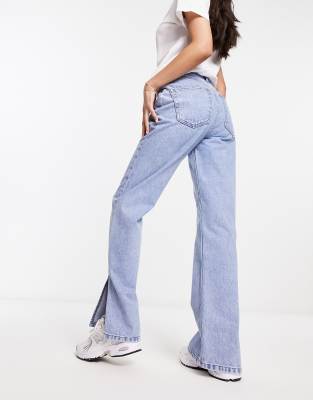 ASOS DESIGN 90s straight leg jeans in light blue