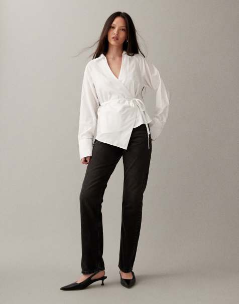 ASOS DESIGN 90s straight jeans in black 