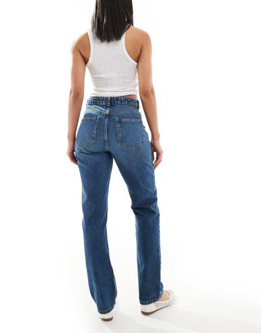 ASOS DESIGN 90s straight jeans in dark midwash 