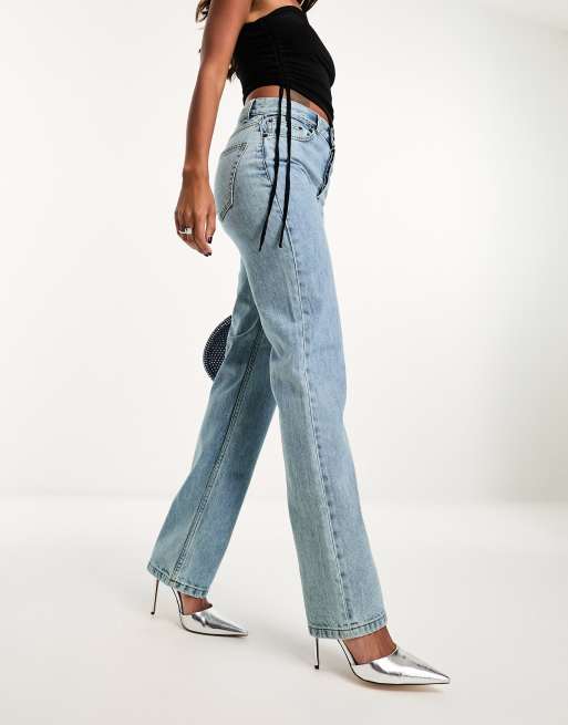 ASOS DESIGN Tall 90s straight leg jeans in vintage light wash