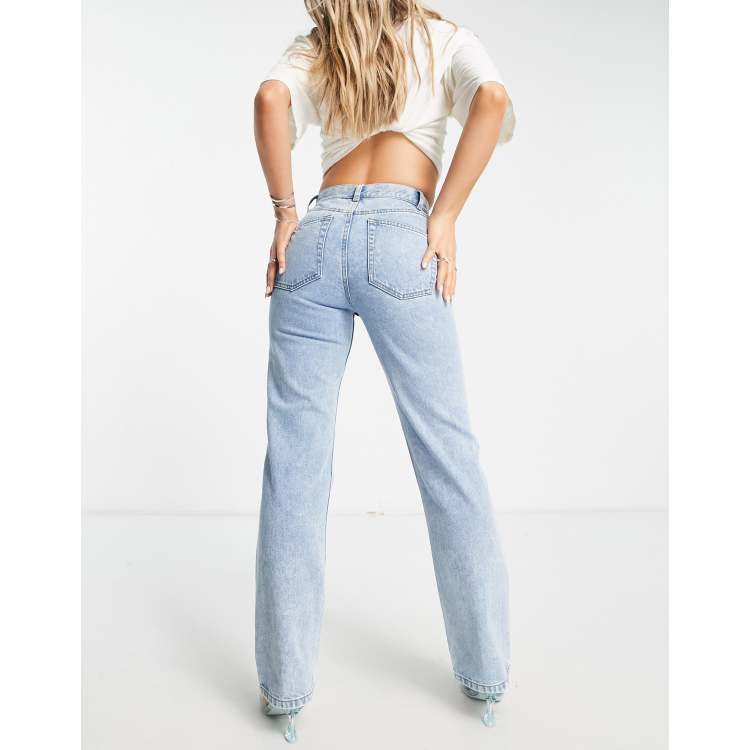 ASOS DESIGN 90s straight leg jeans in light blue