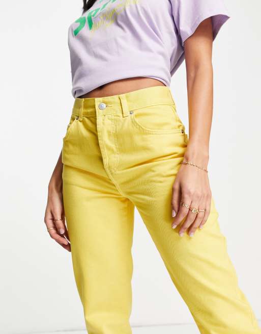 Yellow on sale mom jeans