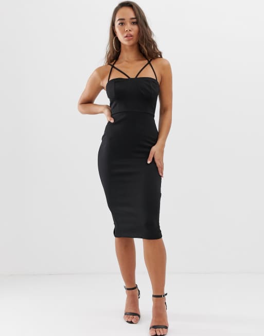 ASOS DESIGN 90s strappy midi bodycon dress | ASOS