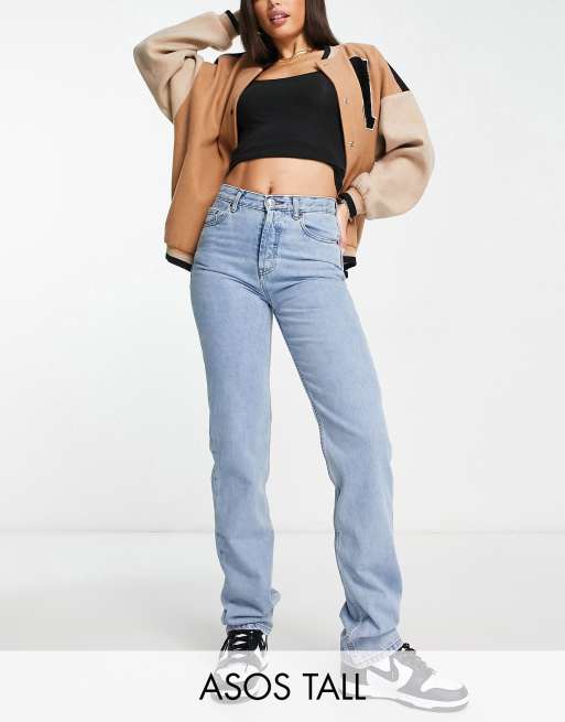 drivhus lure ekstra ASOS DESIGN 90s Tall straight jeans in vintage lightwash | ASOS