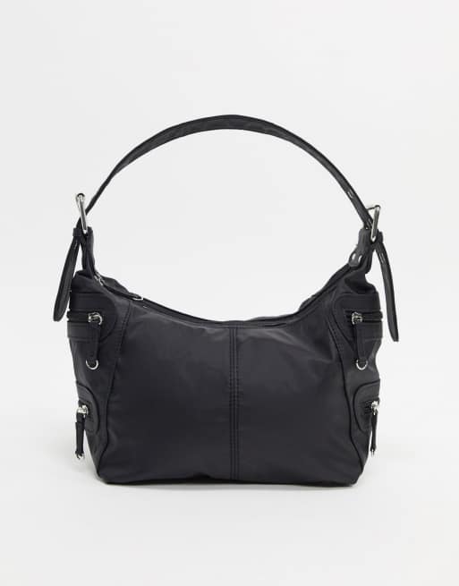 ASOS DESIGN utility crossbody bag with pockets in black