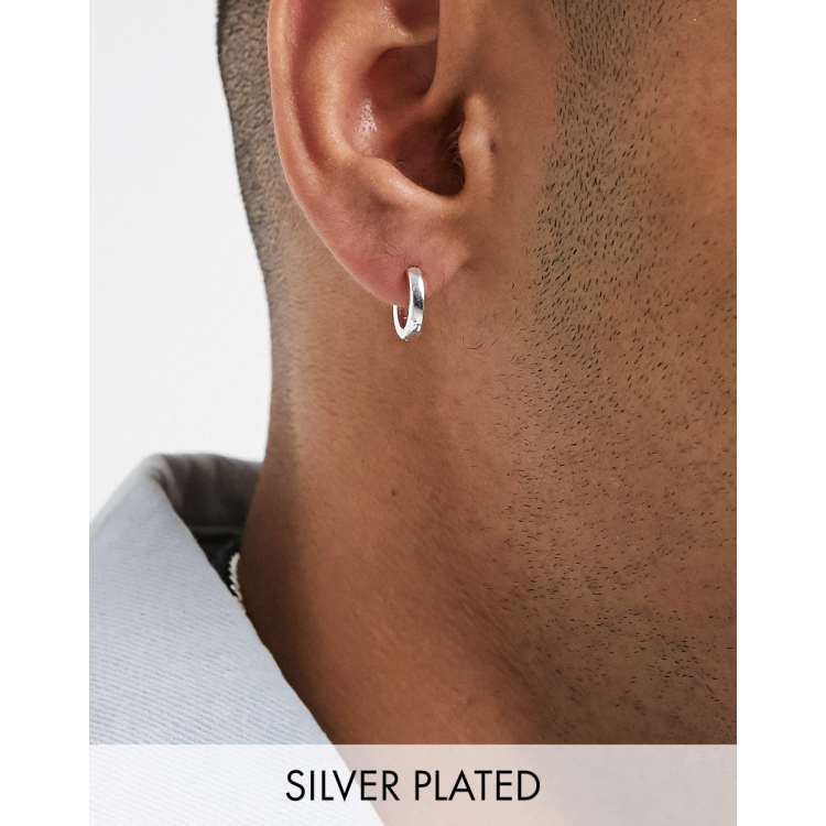 Mens silver hot sale sleeper earrings