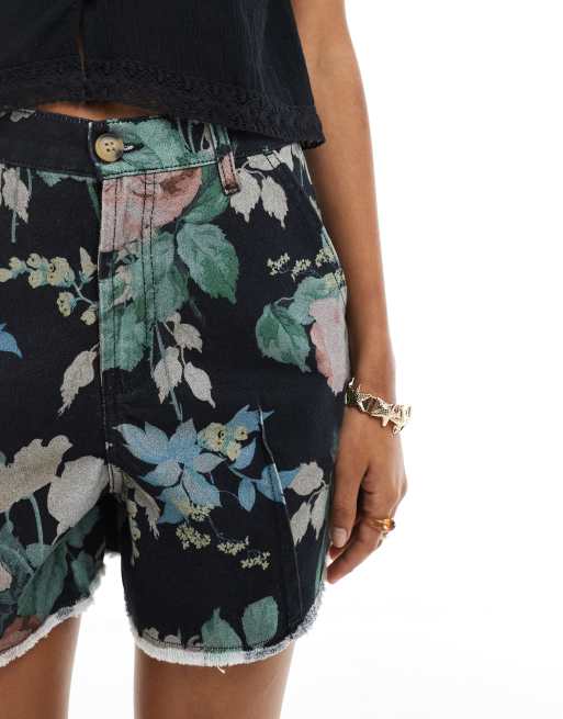 ASOS DESIGN - A-formede shorts med blomstermønster, 4 af 5